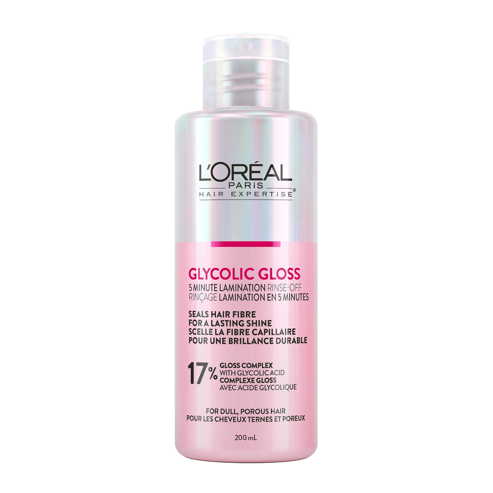 WFP 668361 LOP W24 HE GlycolicGloss 5 MINUTE LAMINATION RINSE OFF 200ML FRONT