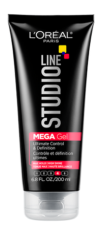 L'Oréal Paris Studio Line MEGA Hair Gel, Super Strong Hold, front of the pack