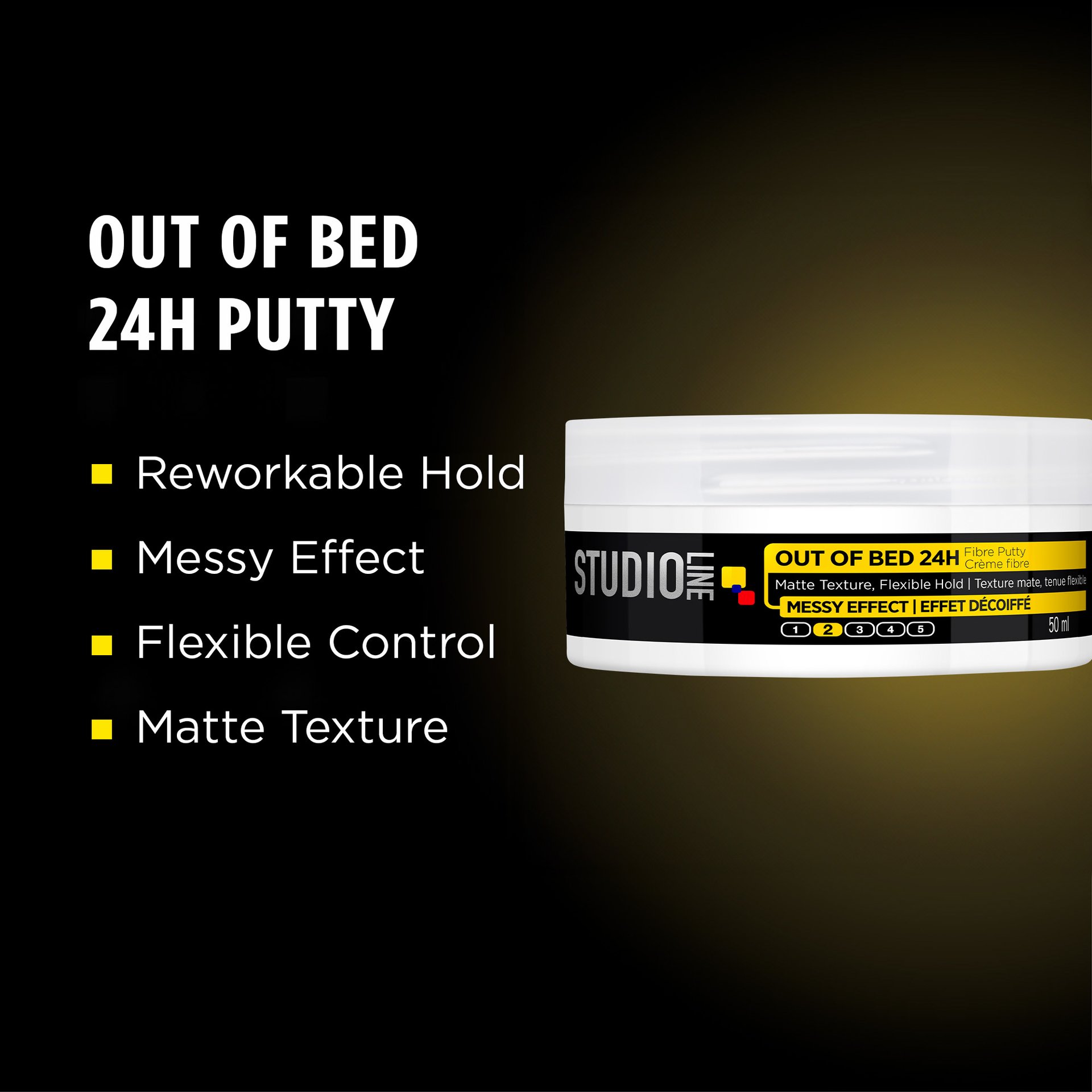 L'Oréal Paris Studio Line 24H Hair Putty, Reworkable Flexible Hold, benefits