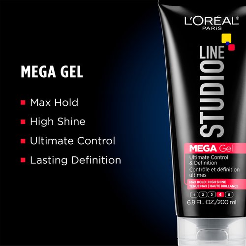 L'Oréal Paris Studio Line MEGA Hair Gel, Super Strong Hold, benefits