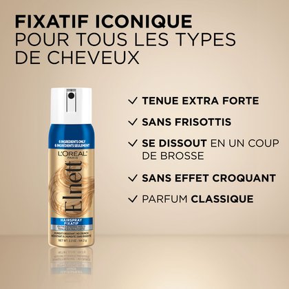 Une laque Elnett qui permet de fixer les cheveux de tous les types