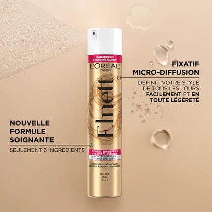 un fixateur elnett avec seulement 6 ingrédients