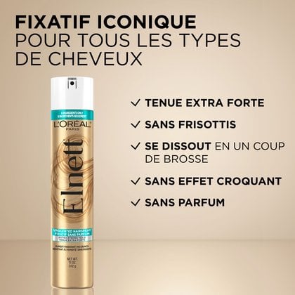 Une laque Elnett qui permet de fixer les cheveux de tous les types