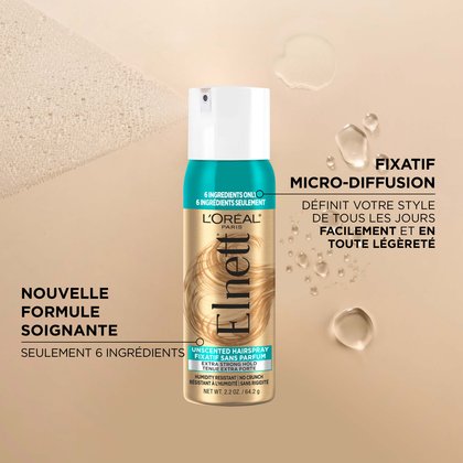 un fixateur elnett avec seulement 6 ingrédients