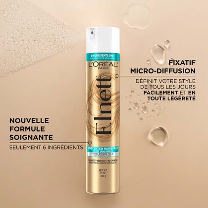 un fixateur elnett avec seulement 6 ingrédients