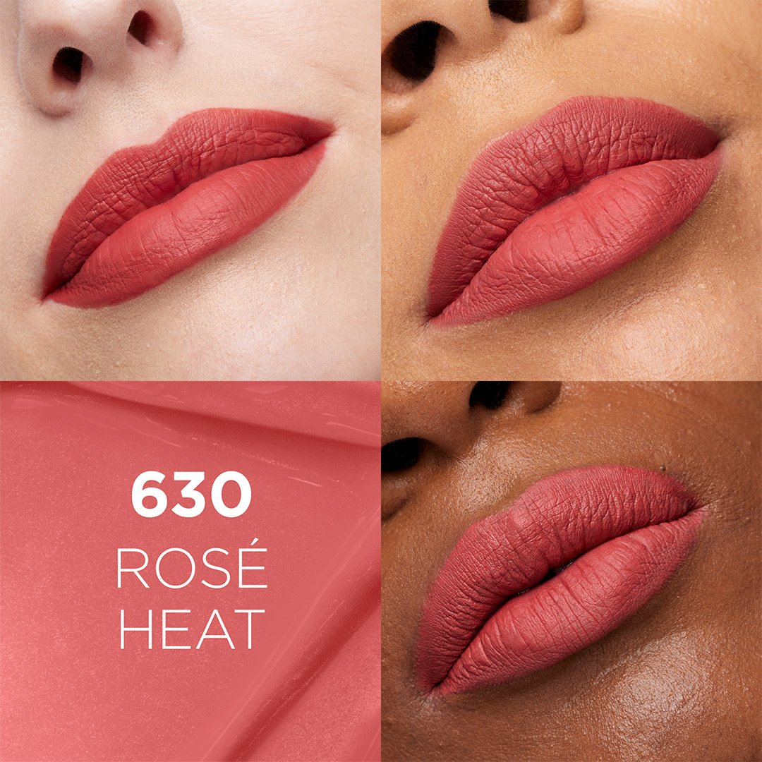 0071249686867 LOreal Cosmetics Lip Matte Resistance 630 Rose Heat 01