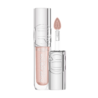 Photo de produit professionnelle de l'huile à lèvres Plump Ambition dans la teinte « 117 Nude Lights », présentée à la verticale.