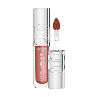 Photo de produit professionnelle de l'huile à lèvres Plump Ambition dans la teinte « 120 Rose Lights », présentée à la verticale.