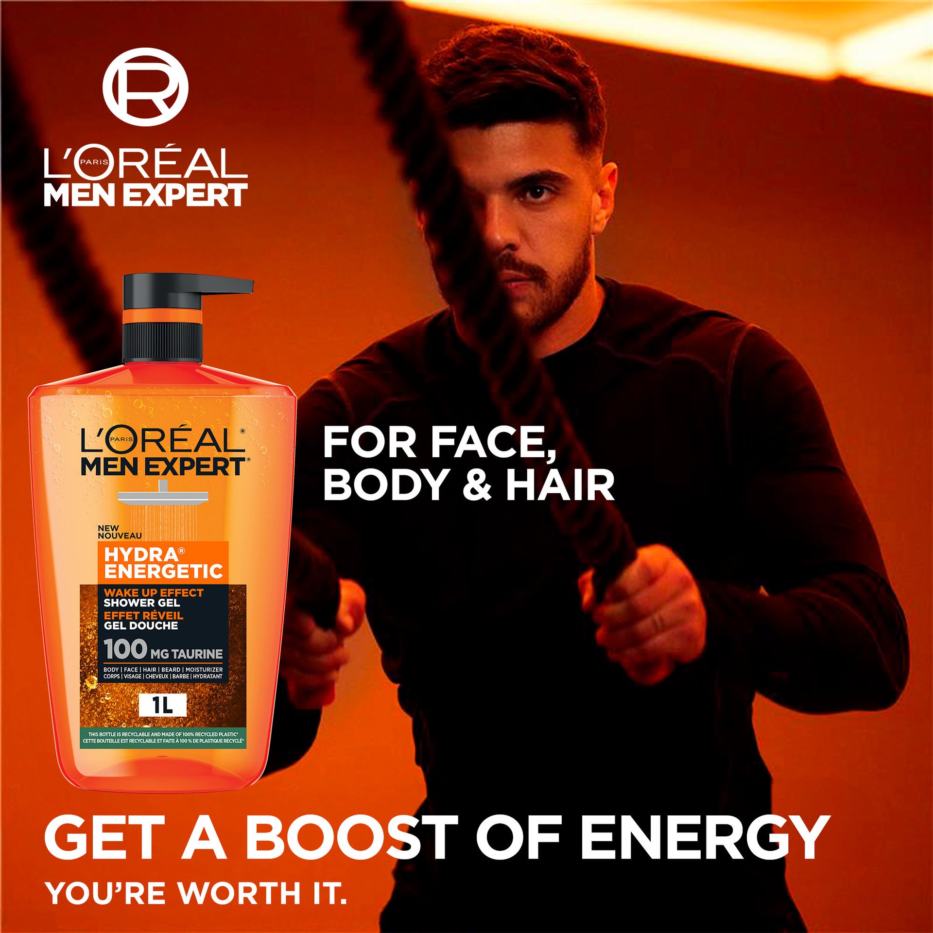 Men Expert Hydra Energetic Men's Body Wash | L'Oréal Paris