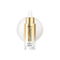 Studio product shot of the L'Oréal Paris Age Perfect Collagen Expert Serum gold and white bottle with dropper cap, centered in front of a transparent circular background.