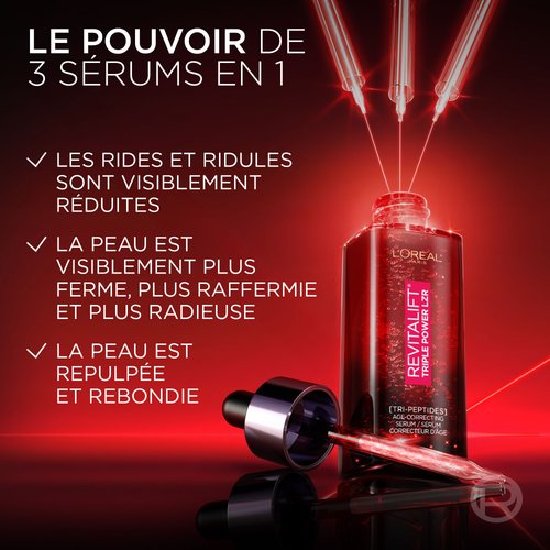 Sérum Correcteur d'Âge pour le Visage Triple Power LZR | L'Oréal Paris