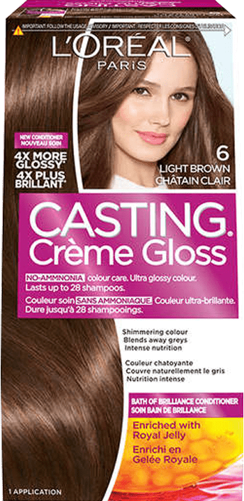 Casting Creme Gloss Light Brown 6 L Oreal Paris Leaves your hair full of visible shimmering. casting creme gloss light brown 6